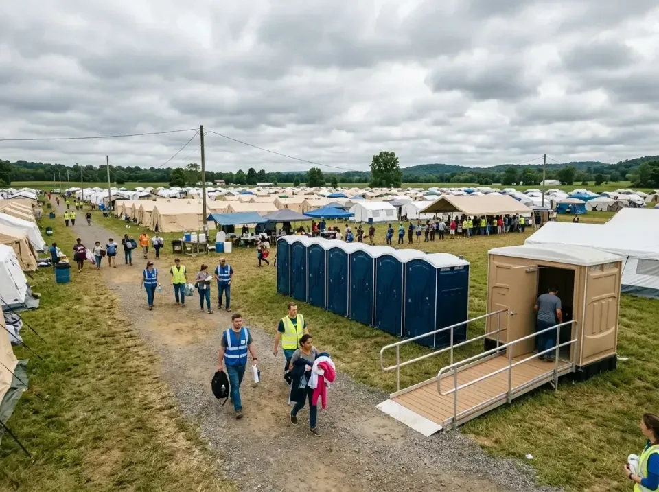 disaster-relief-camp-restrooms-010 — frequently asked questions, Dumpster & Portable Bathrooms Rental in Champaign, IL